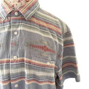 Faherty x Doug Good Feather "Morning Star Serape" Organic Cotton Shirt